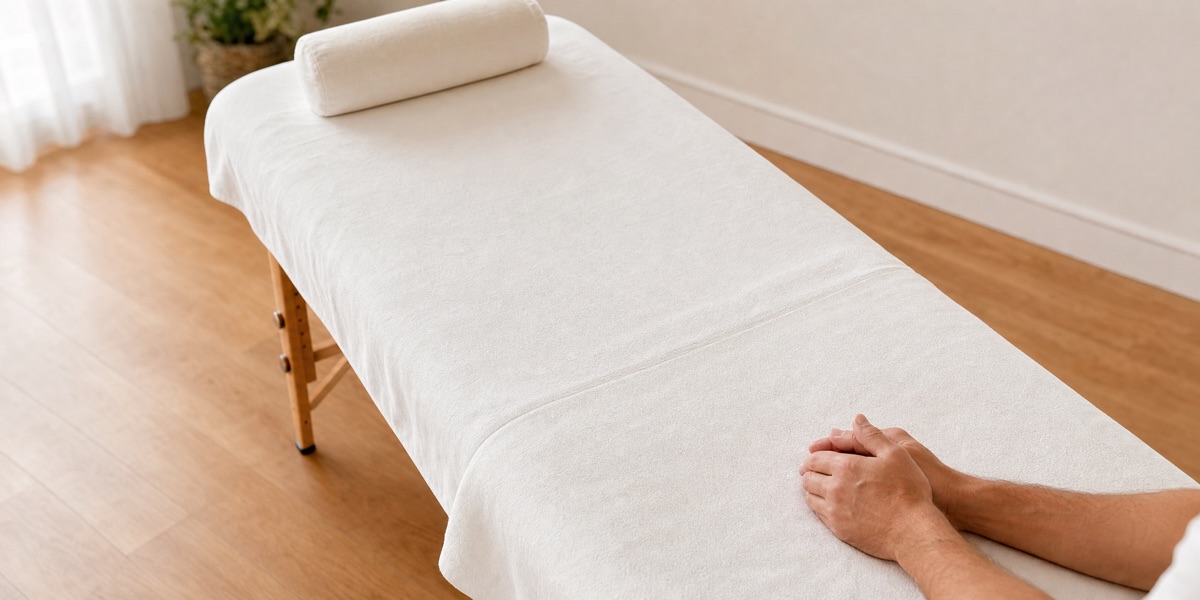 Calm treatment table prepared for osteopathic manual therapy at Artemis Wellness Clinic Richmond BC